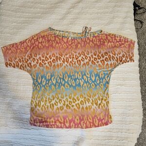 Colorful Leopard Womens Blouse
